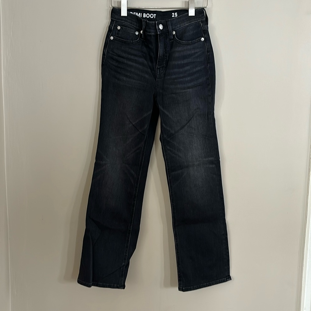 J.Crew NWOT Slim Demi Boot Denim Jeans Charcoal Rinse